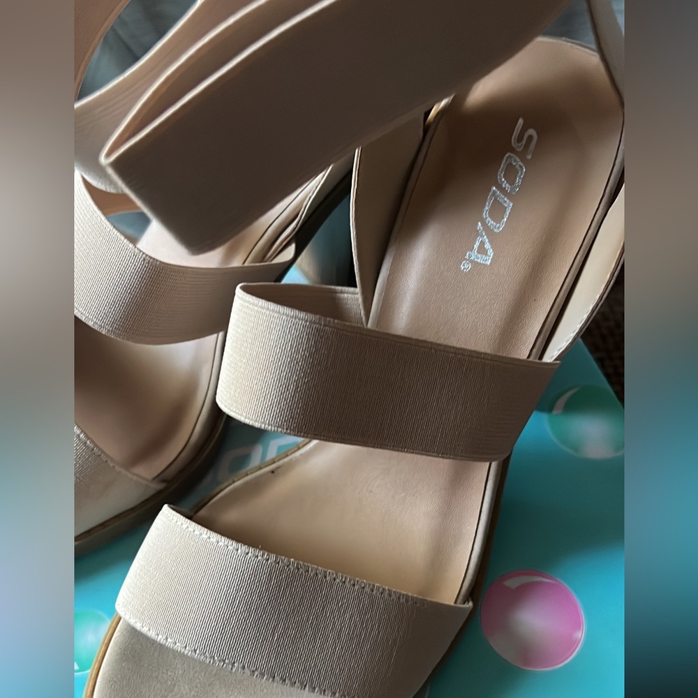 Tan Block Heels